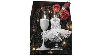 Custom Handmade Wedding Champagne Glasses 1